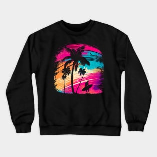 Surfing Tropicool Paradise Crewneck Sweatshirt